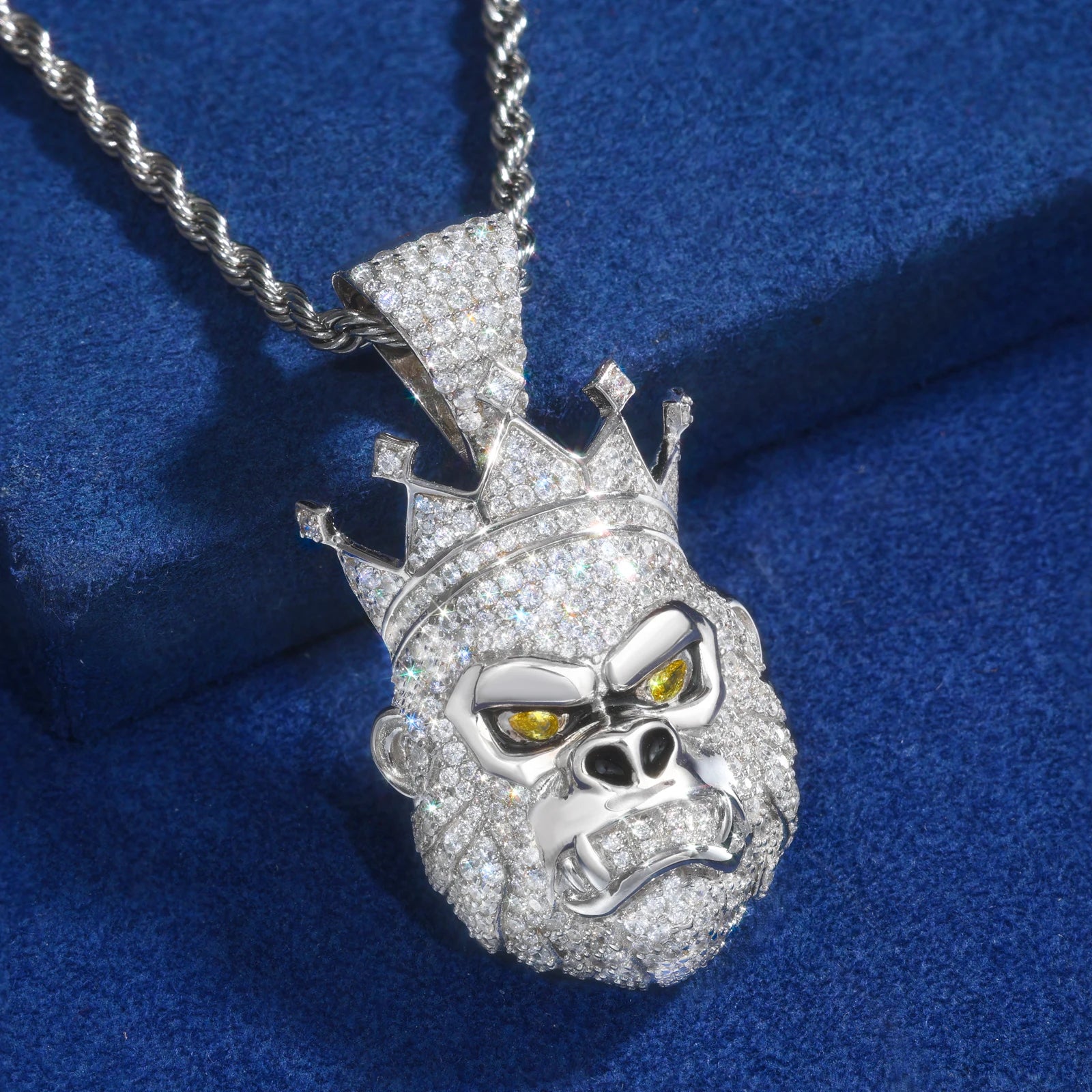 Real in The Field | King Kong Moissanite Diamond Solid Sterling Silver Hip hop Pendant