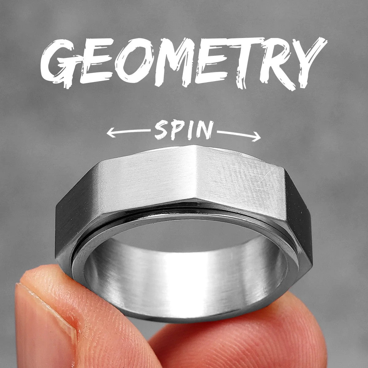 Geometric | 316L No Fade Stainless Steel Rotating Lug Nut Rings
