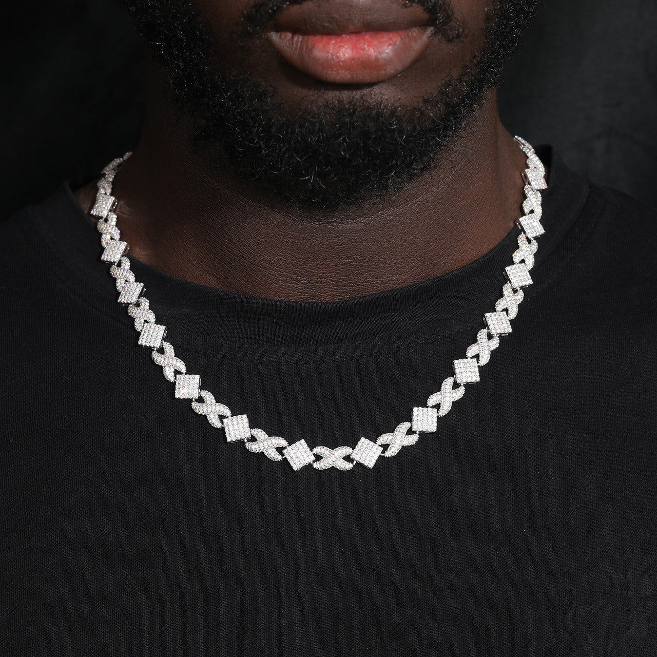 Infinity Stone | Hip Hop S925 VVS Moissanite Diamond Sterling Silver Chain Bracelet Set