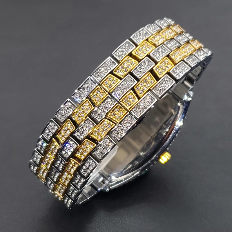 Navigation | VVS Diamond CZ Night Star Sky Compass Hip Hop Iced Blinged Out Watch