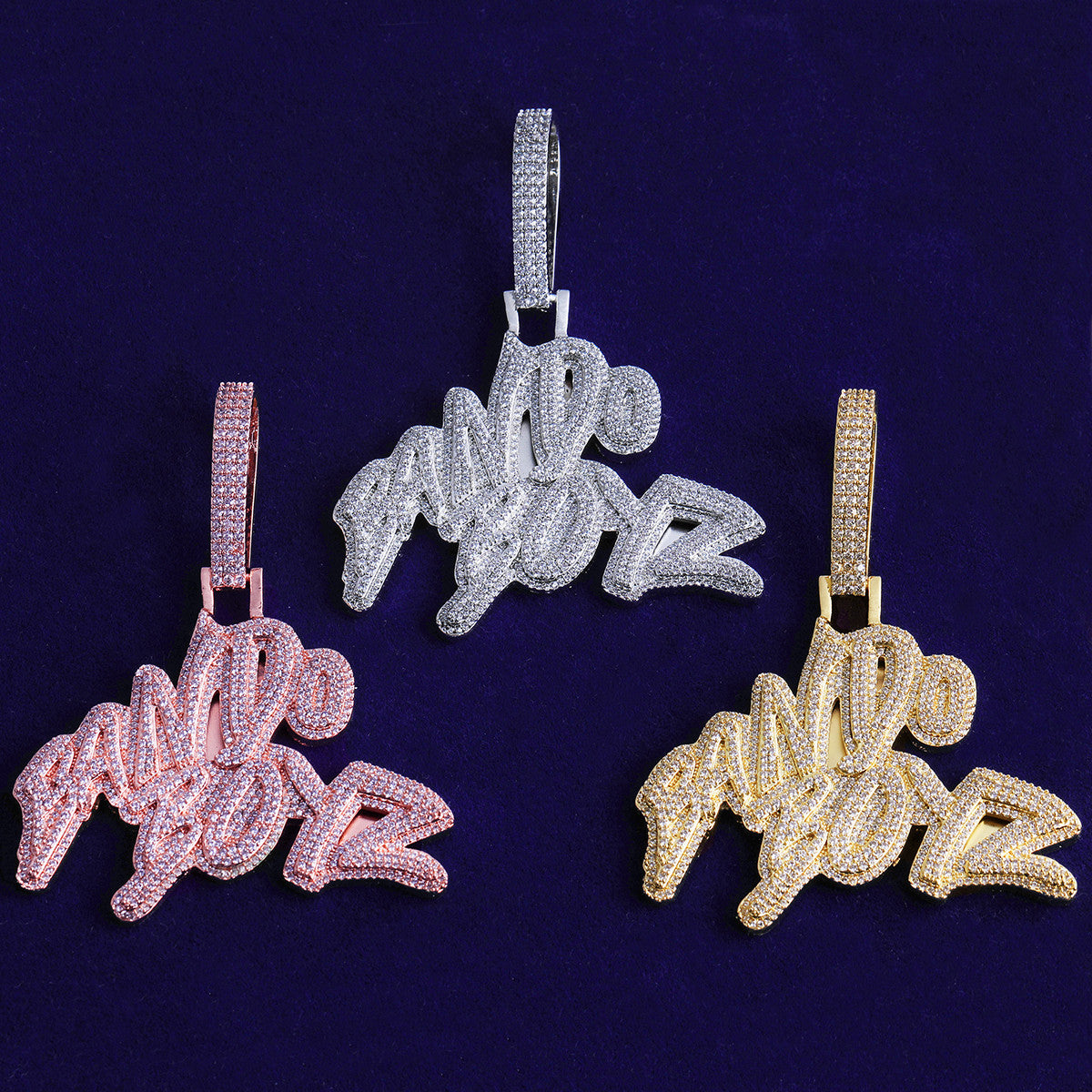 Bando Boyz VVS Diamond CZ Iced Blinged Out Luxury Hip Hop Pendant