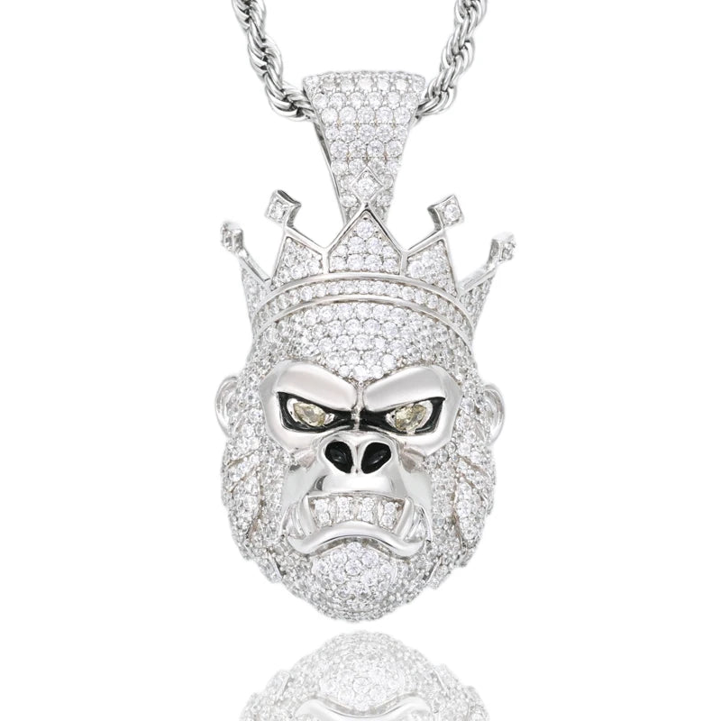 Real in The Field | King Kong Moissanite Diamond Solid Sterling Silver Hip hop Pendant