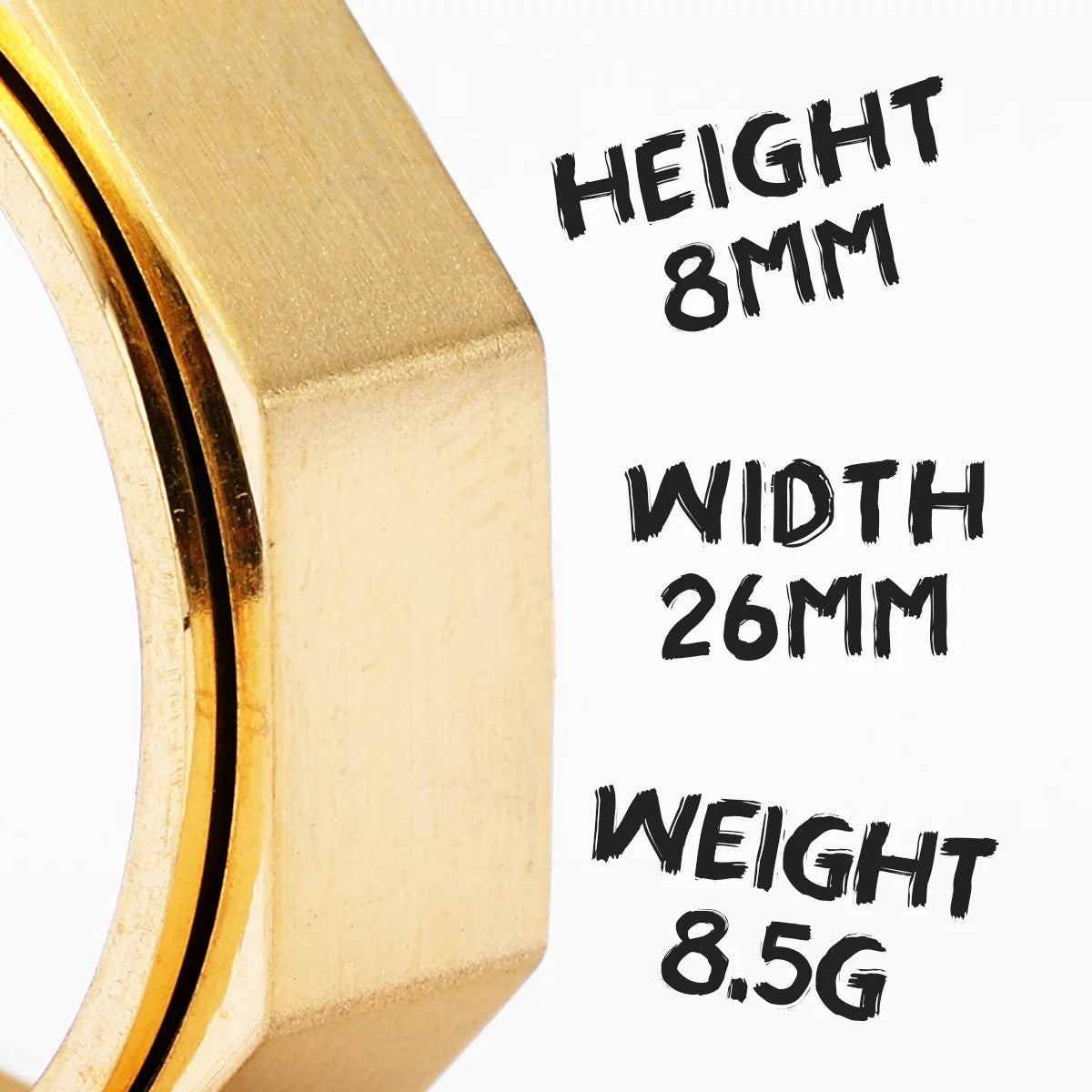 Nuts N Bolts | Solid Stainless Steel Lug Nut Screw Men Streetwear Rings