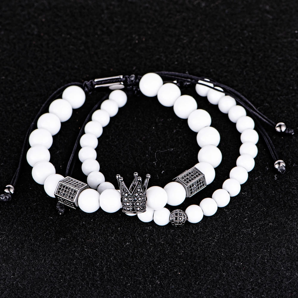 The Untouchable | VVS Diamond CZ Crown Luxury 3 Piece Hip Hop Bracelet Set