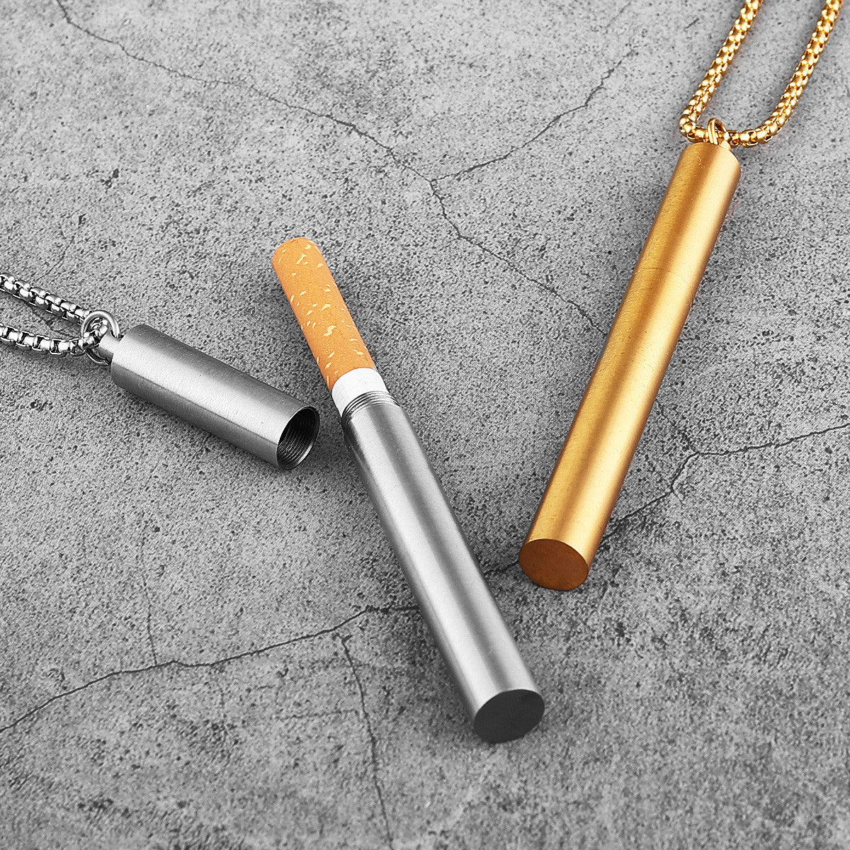 The Last Cigarette | 316L No Fade Stainless Steel Hip Hop Cigarette Case Pendant