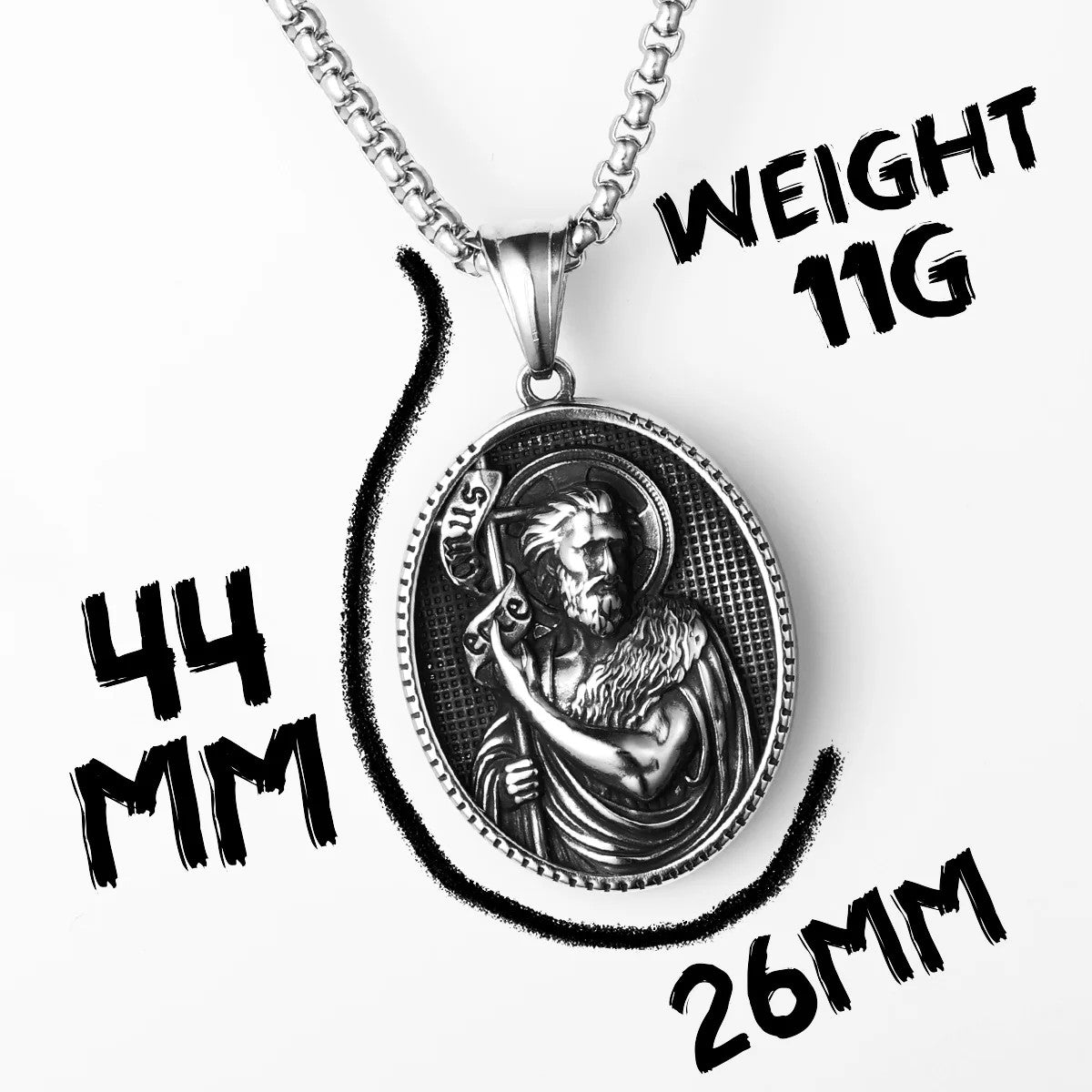Saint John | 316L No Fade Stainless Steel Powerful Amulet Spiritual Chain Pendant