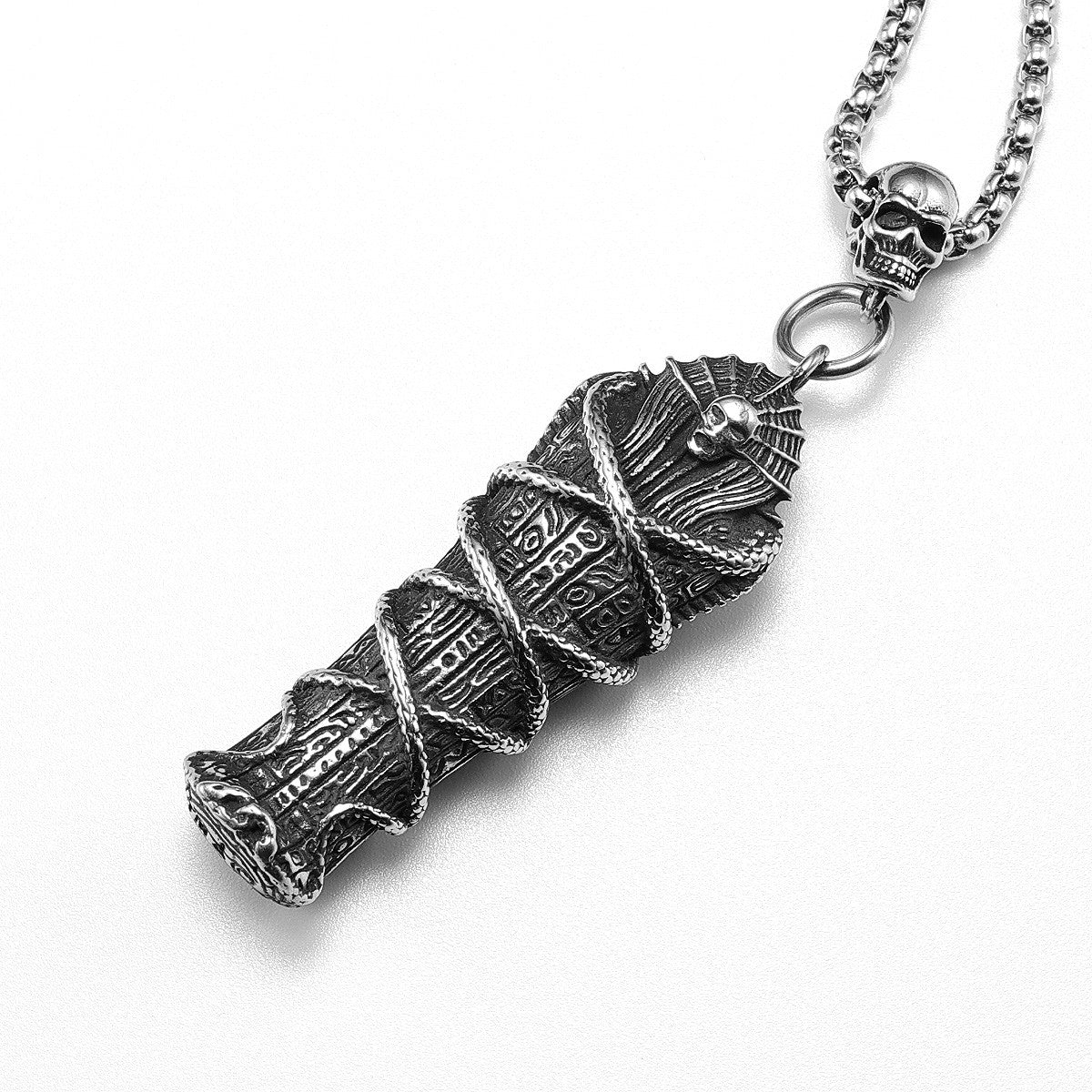 The Pharaoh | African No Fade Stainless Steel Egyptian Mummy Tomb Pendant