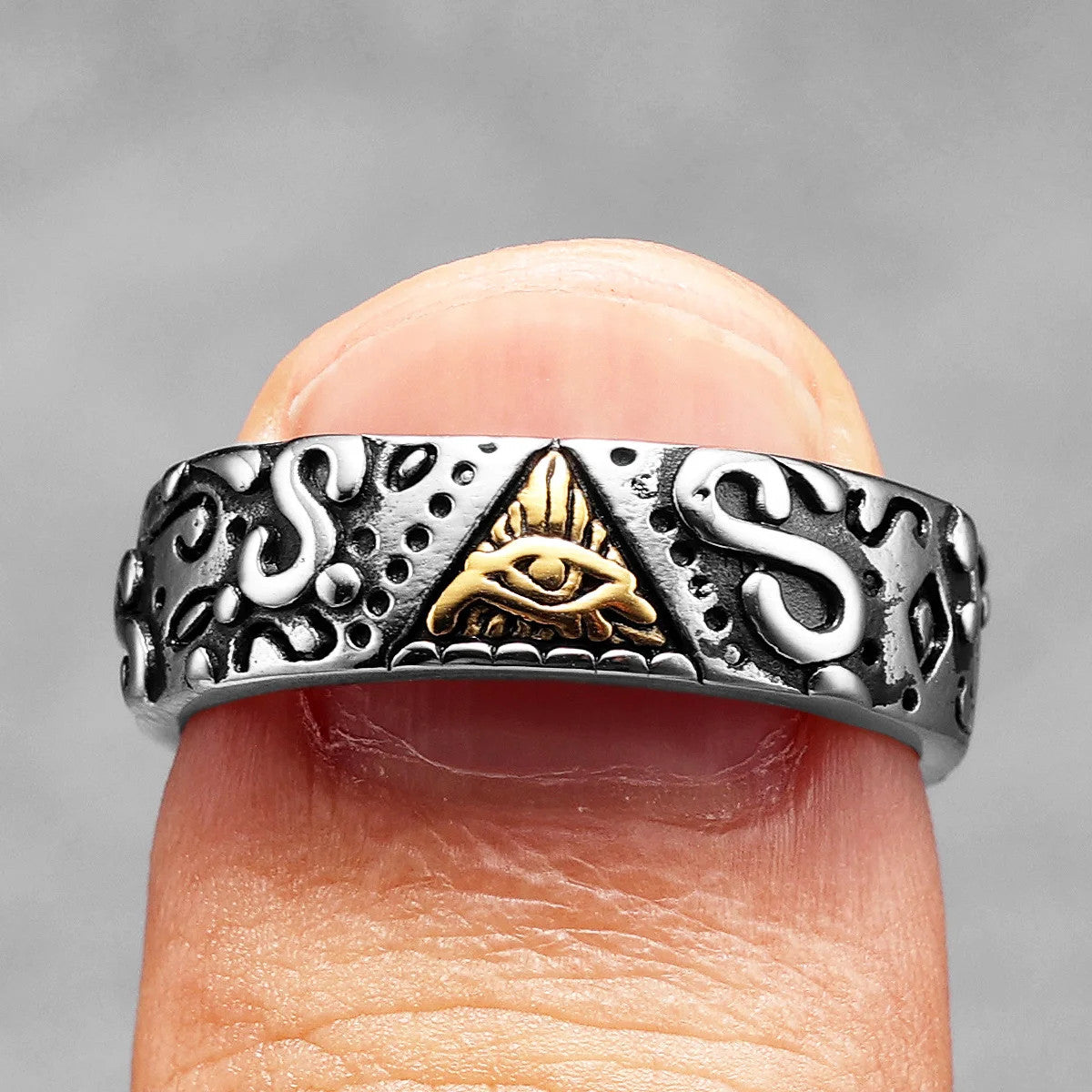 Eye Of Light | 316L No Fade Stainless Steel Masonic Unique Personality Rings