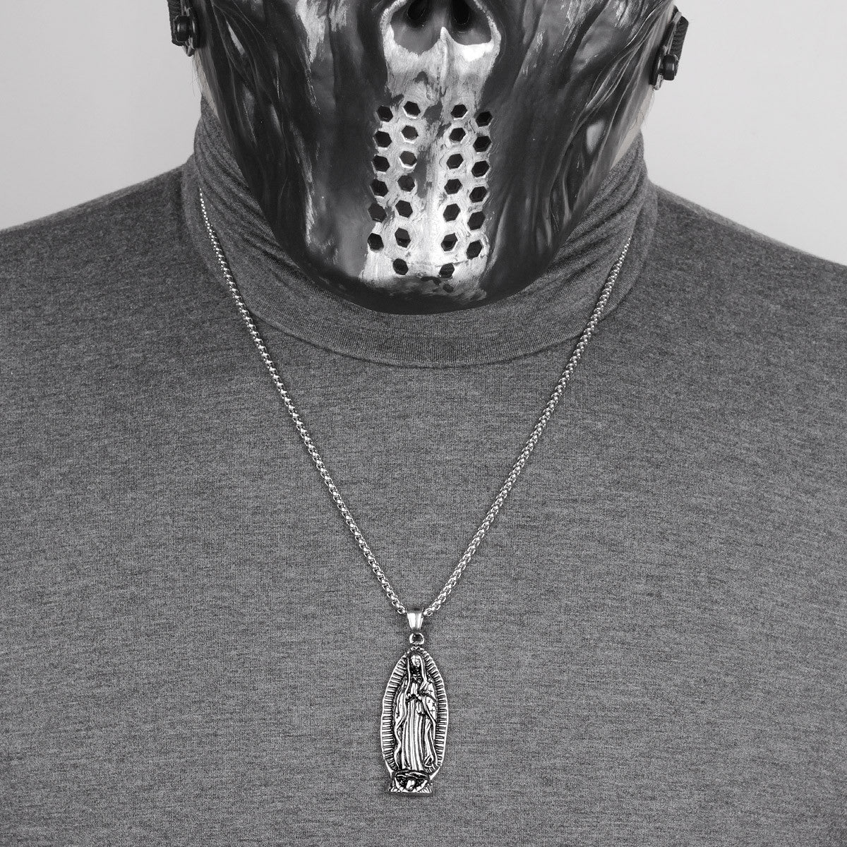 Virgin Mary | 316L No Fade Stainless Steel Original Prayer Protection Pendant Necklace