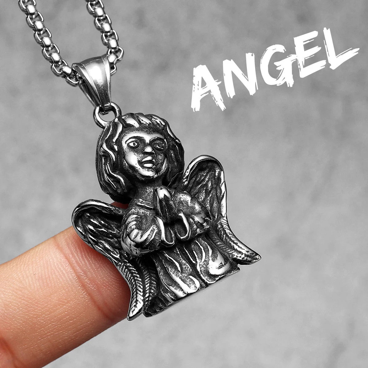 Angel Wing Collection | 316L No Fade Stainless Steel Prayer Angel Pendants