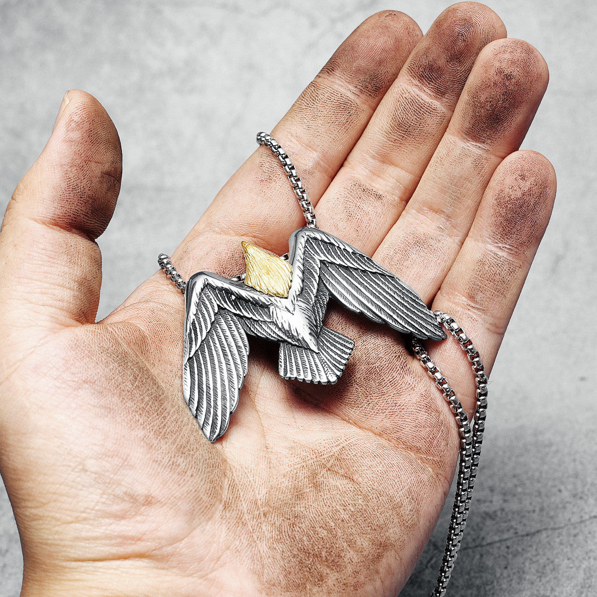 Soaring Eagle | 316L Stainless Steel Street Style Hip Hop Flying Eagle Pendant