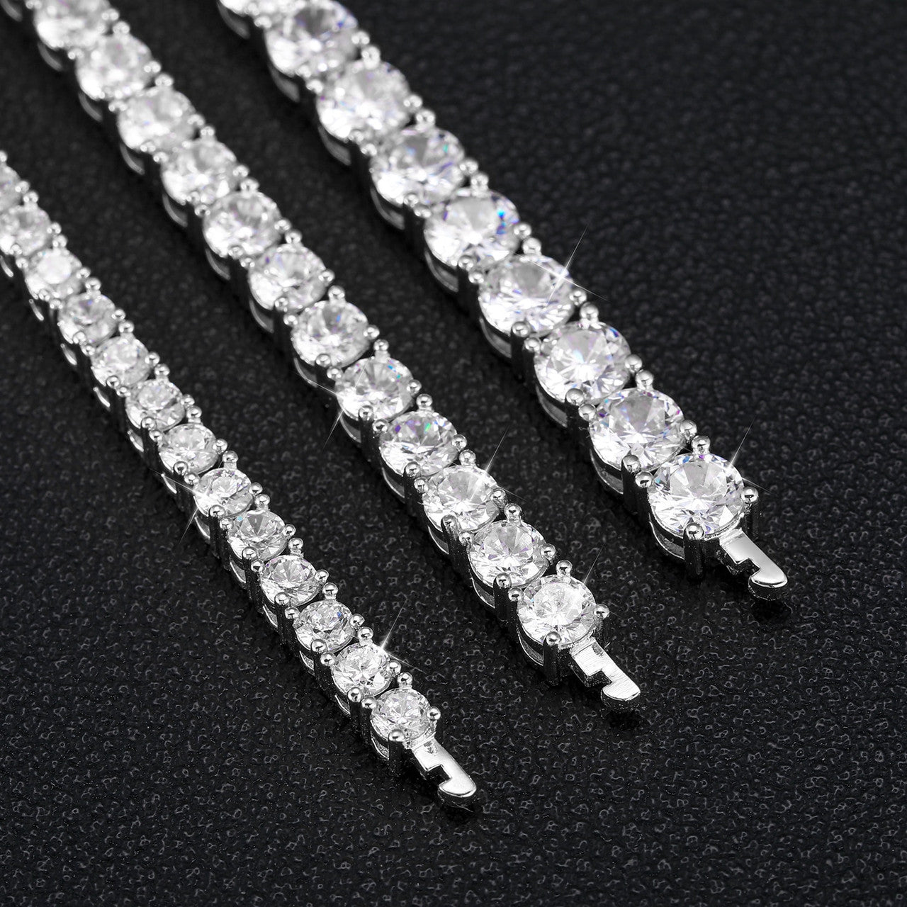 Genuine VVS Diamond Street Wear Casual Flooded Ice Tennis Chain Necklaces Bracelets