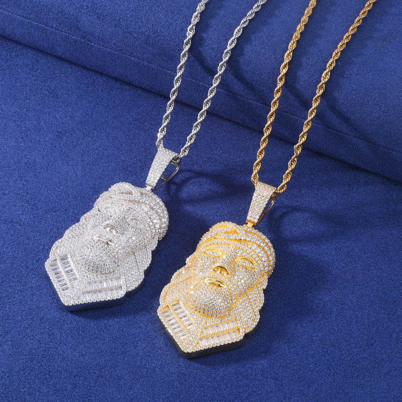 The Righteous One | Solid Sterling Silver Moissanite Diamond Hip Hop Jesus Piece Pendant