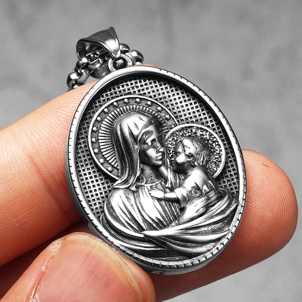 Virgin Mary Collection | 316L No Fade Stainless Steel Jesus Holy Child Pendant Series