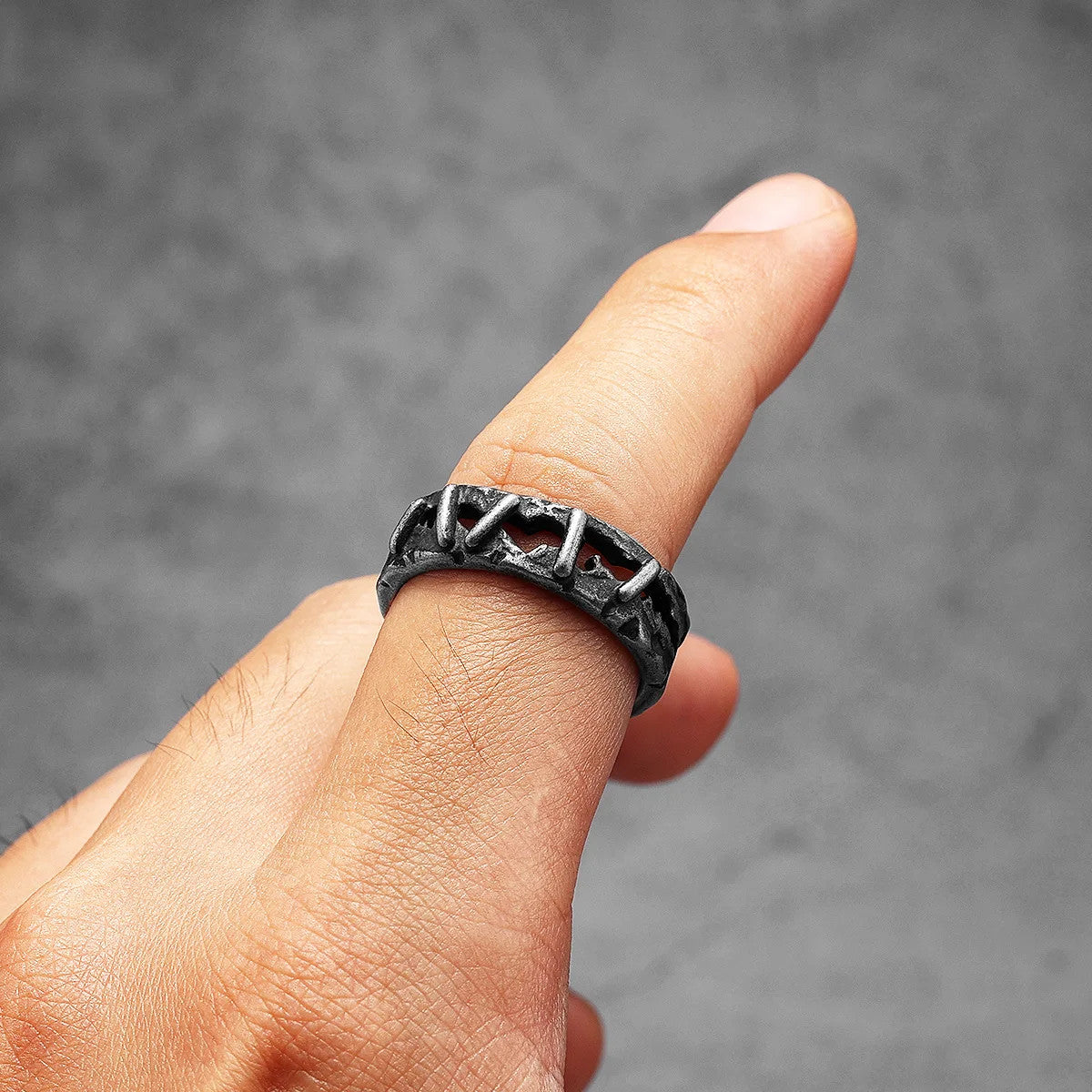 Snitches Get Stitches ll | Retro Stainless Steel Suture Men's Unique Personality Rings