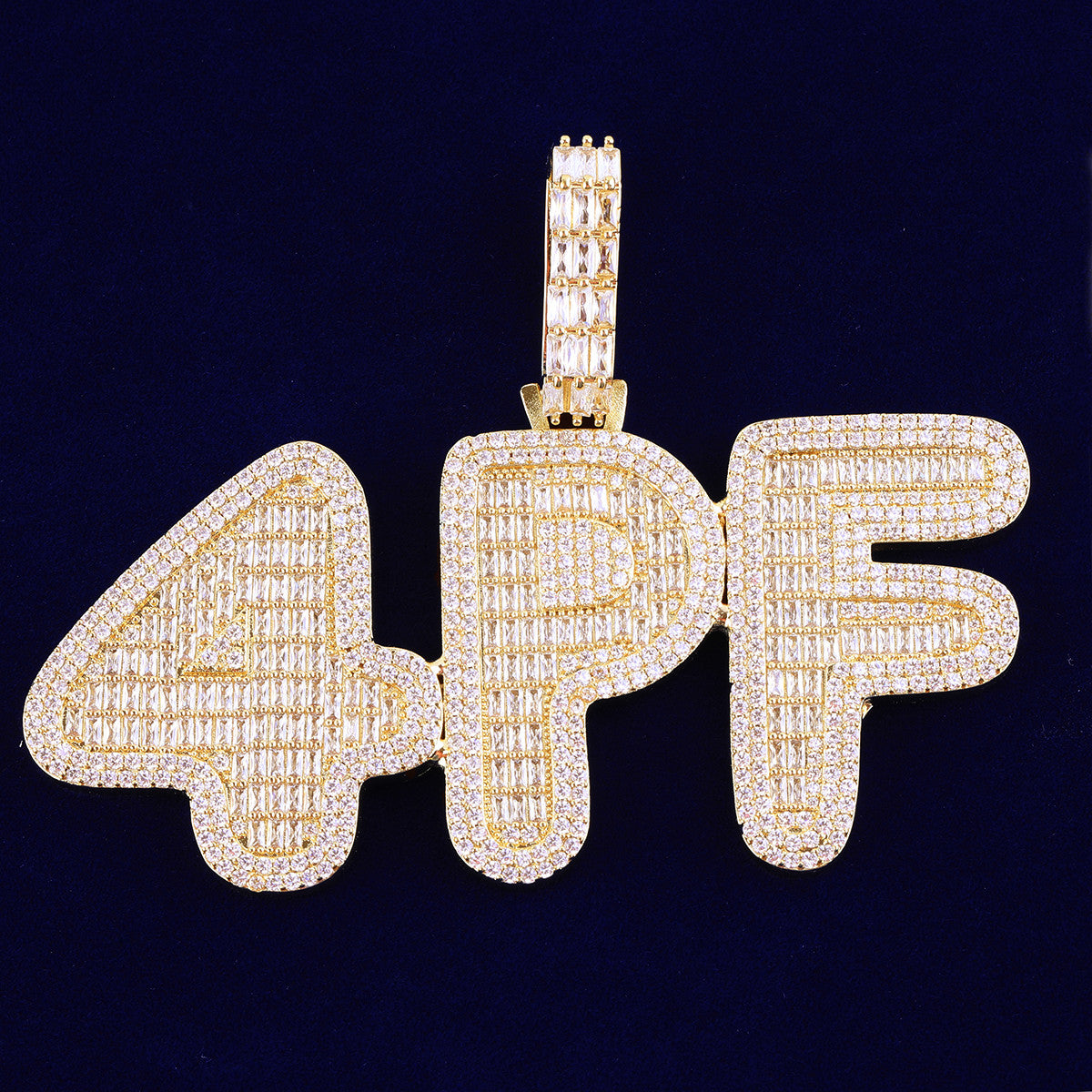 Bossed Up | 4 Prong Set VVS Diamond Baguette Hip Hop Custom Made Name Plate Pendant