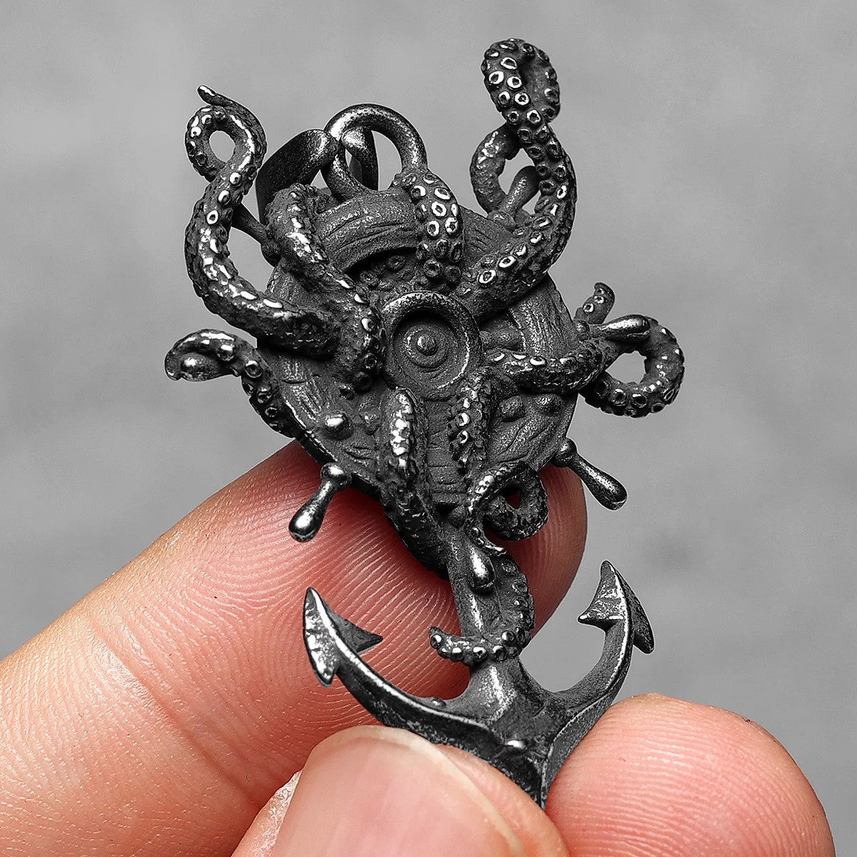 Octopus Anchor | 316L Stainless Steel Vintage Octopus Anchor No Fade Pendant Chain