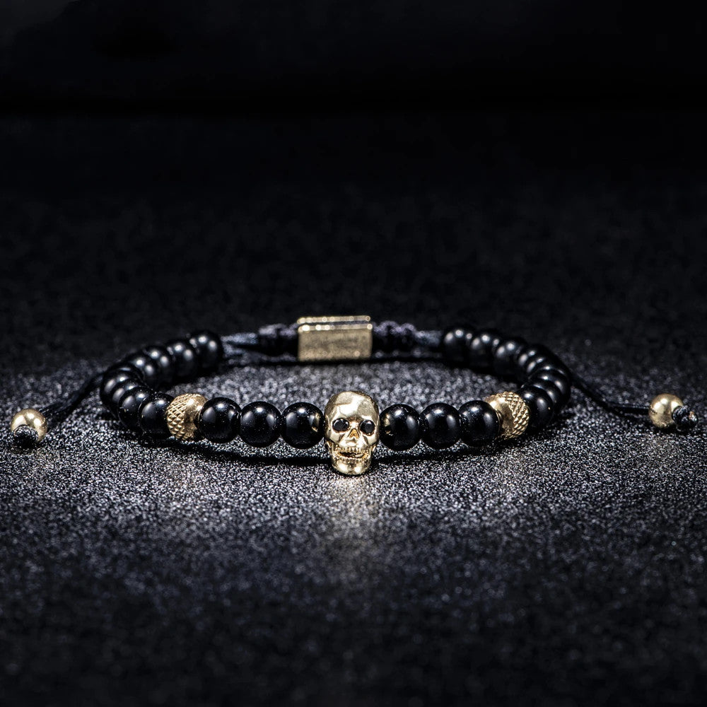 Black Gold | Simulate Diamond Crown Lion Head Skull Adjustable Stainless Steel Luxury Bracelets
