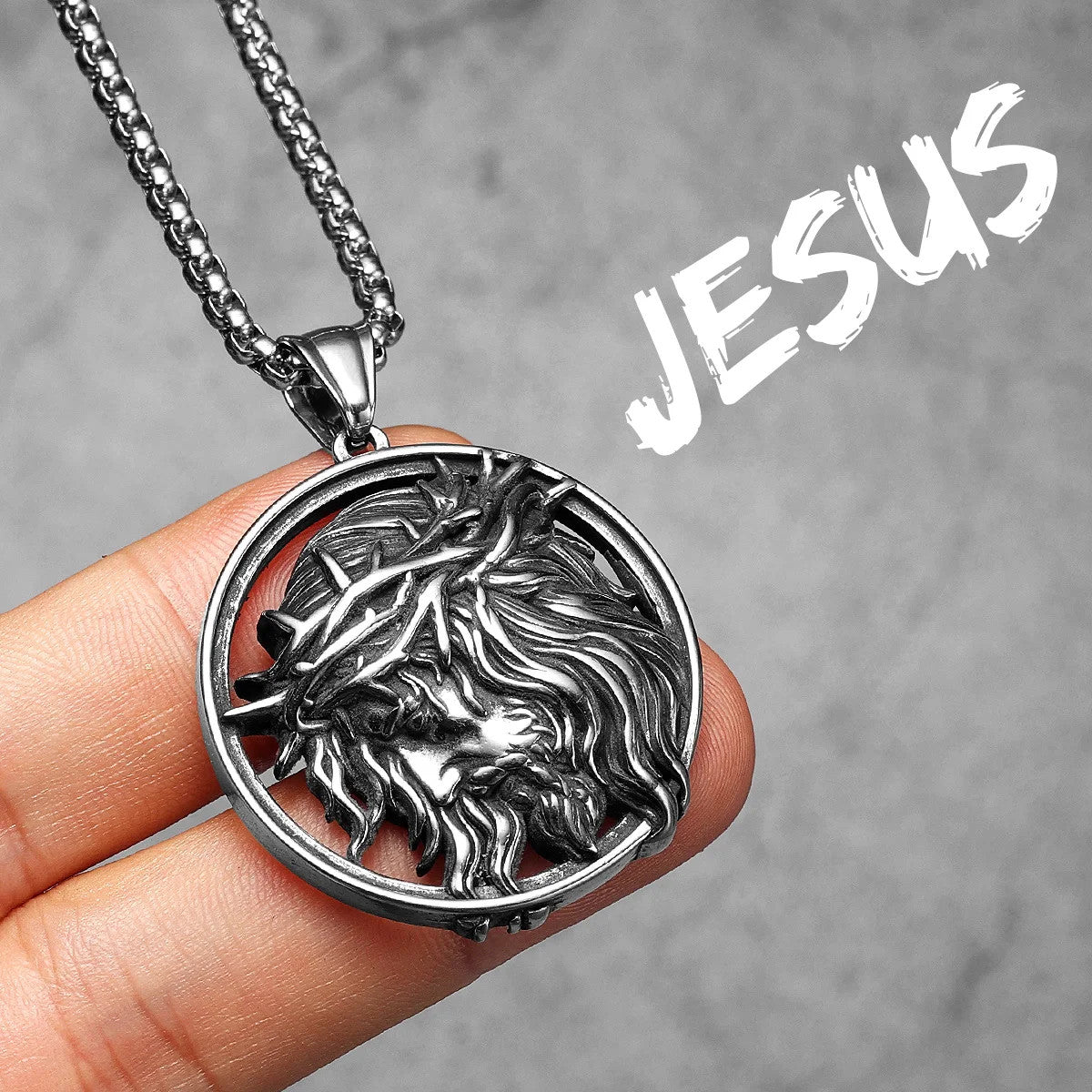 Jesus Heart Collection | 316L No Fade Stainless Steel Men's Spiritual Pendant Chain