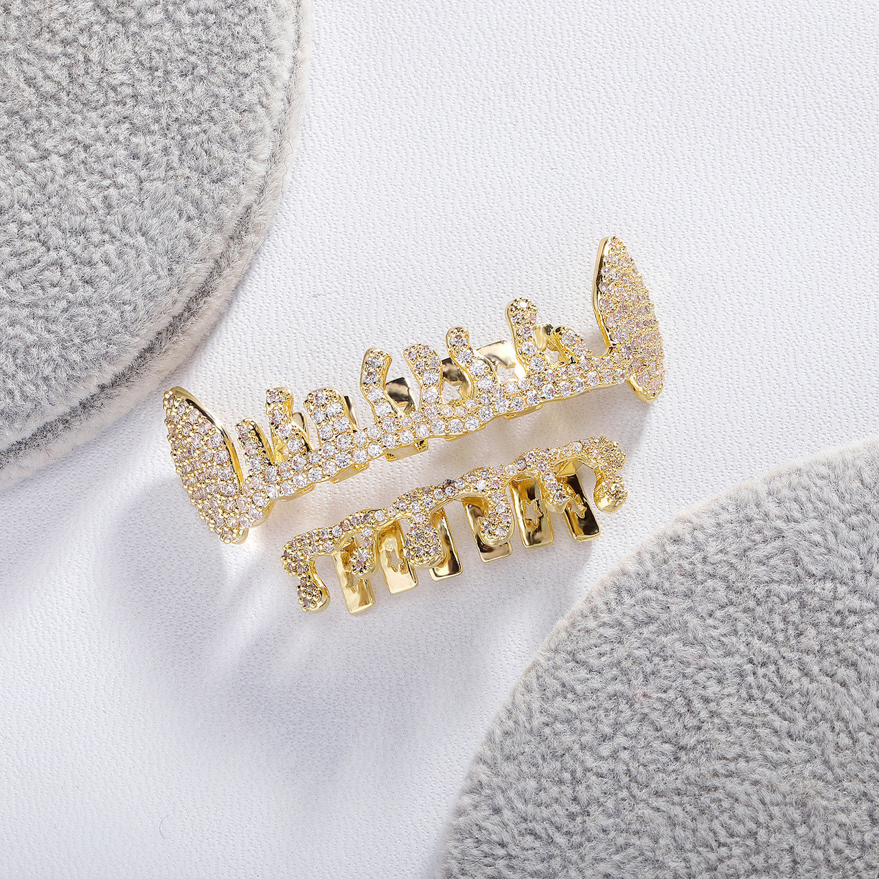 Dripped Ice | VVS Diamond CZ New Top Bottom Mouth Teeth Hip Hop Grillz