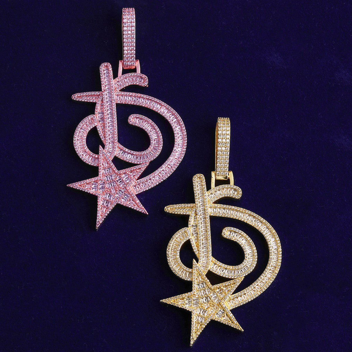 JG Star | VVS Diamond CZ Super Star Iced Blinged Out Hip Hop Pendant Chain Necklace