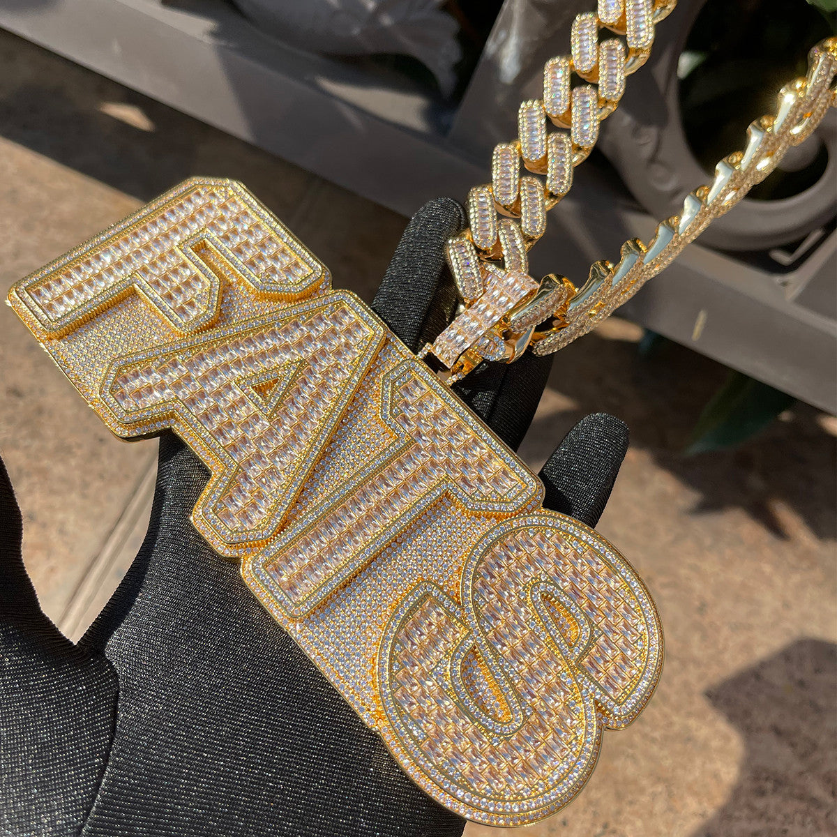 HeavySet | Iced Custom Made Baguette Initial Letter Blinged Out Hip Hop Pendants