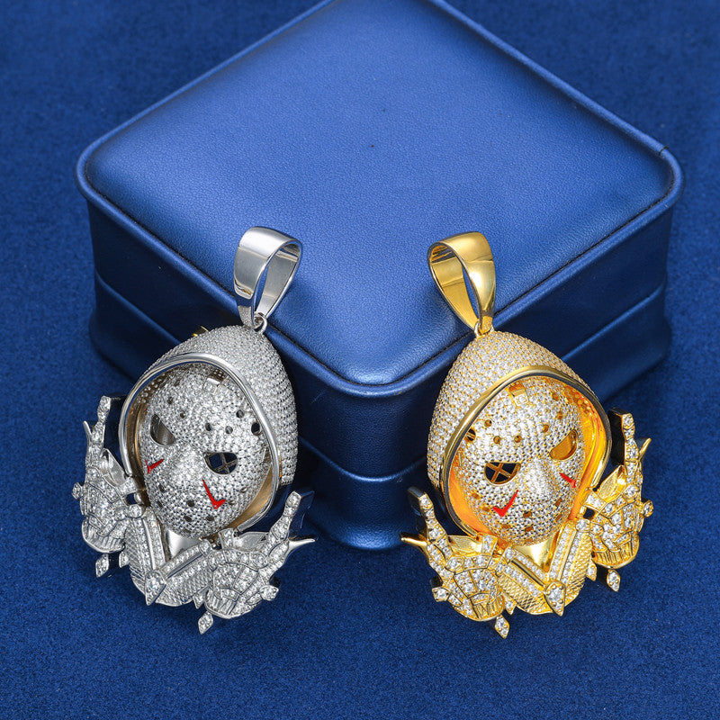 The Retribution | Moissanite Diamond Solid Sterling Silver Iced Blinged Out Pendant