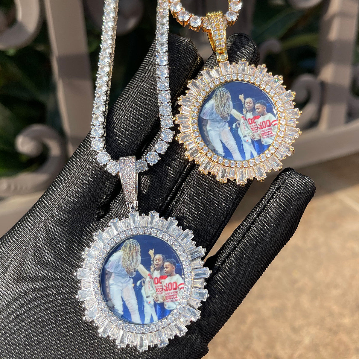 Diamond Memories | Offset Baguette Custom Photo Picture Hip Hop Pendant