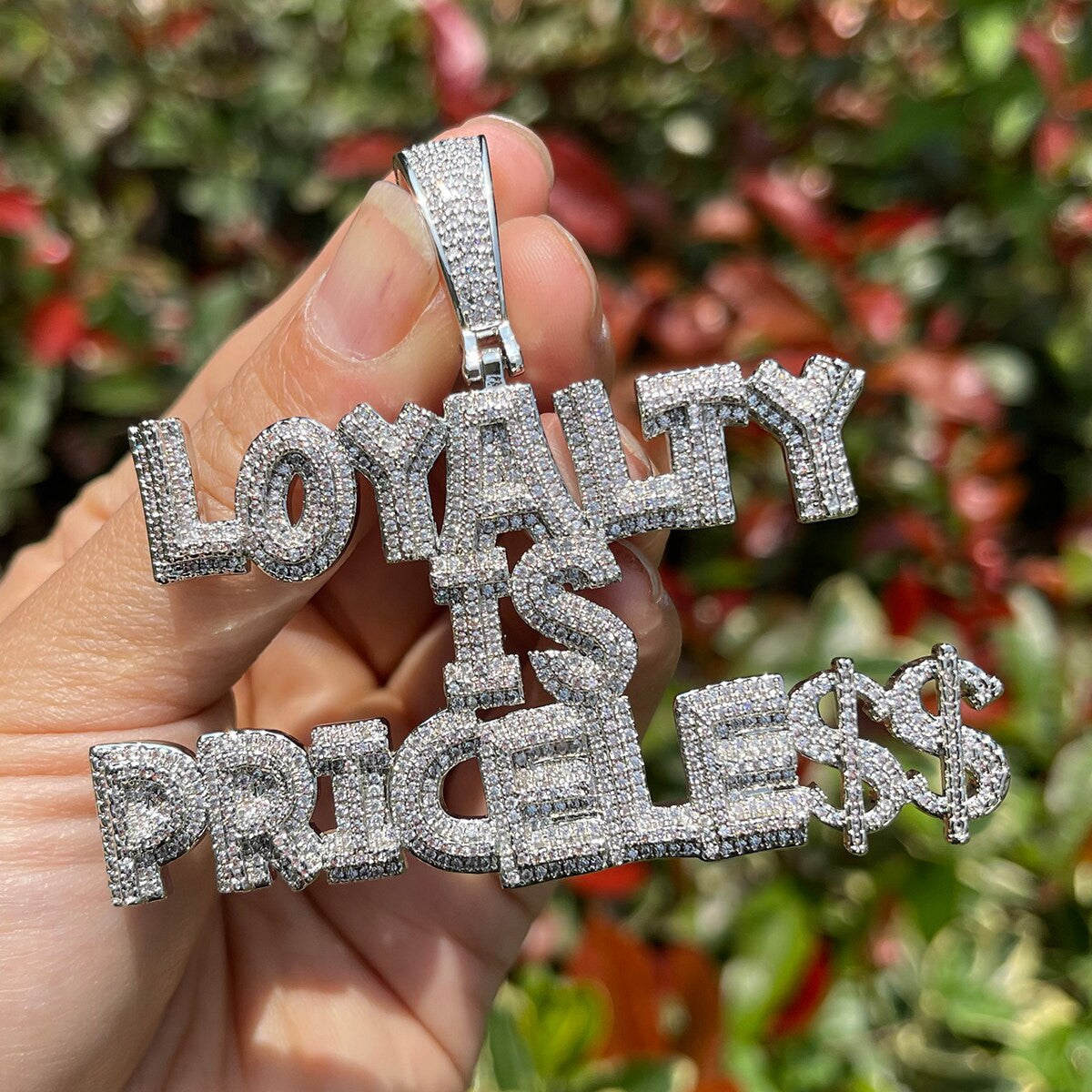 Loyalty Is Priceless | Iced Blinged Out Hip Hop VVS Diamond CZ Pendant