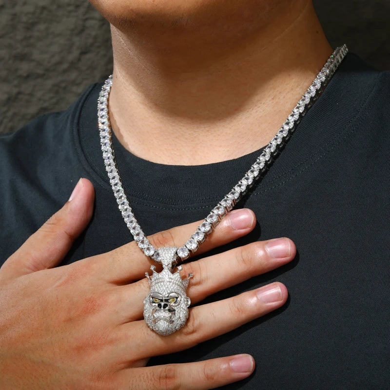 Real in The Field | King Kong Moissanite Diamond Solid Sterling Silver Hip hop Pendant