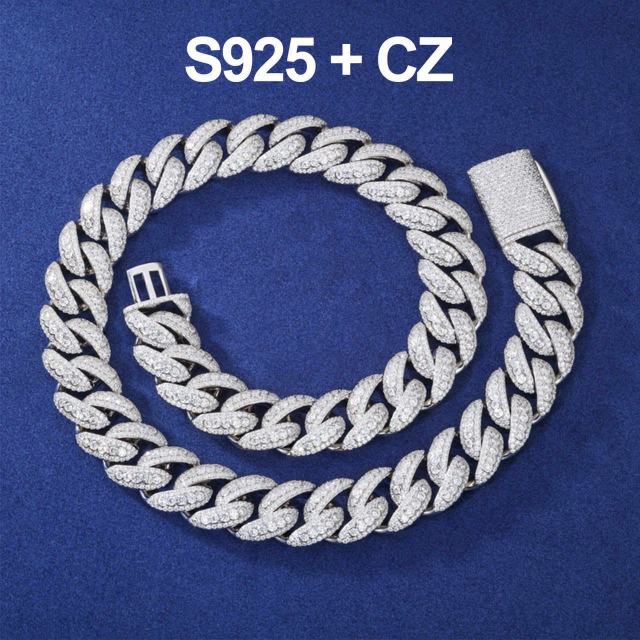 Drip Boss | Men's Designer Cut Solid Sterling Silver Hip Hop D VVS1 Moissanite Diamond Cuban Chain