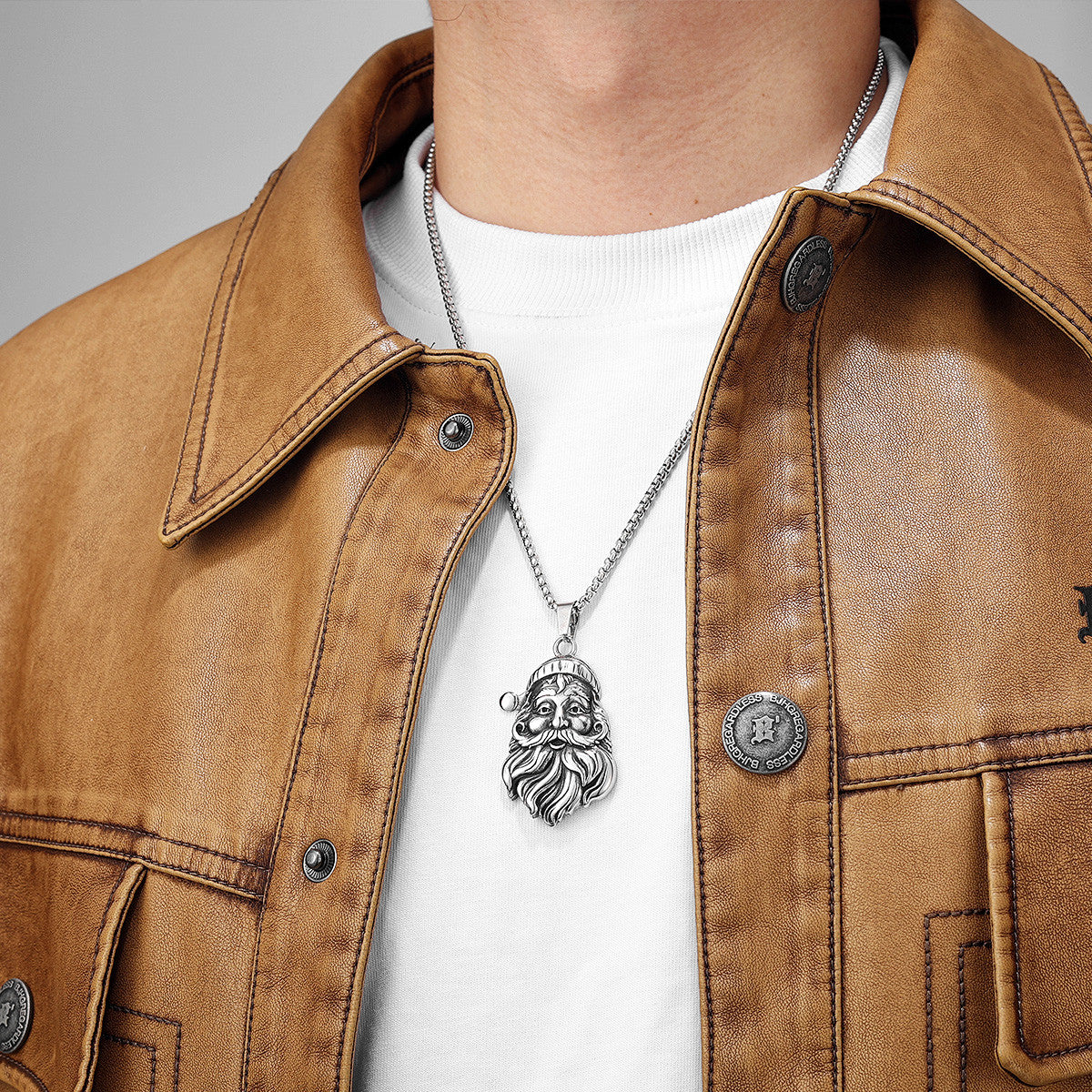 Ho Ho Ho | 316L Solid Stainless Steel Santa Claus Holiday Stylish Fashion Pendants
