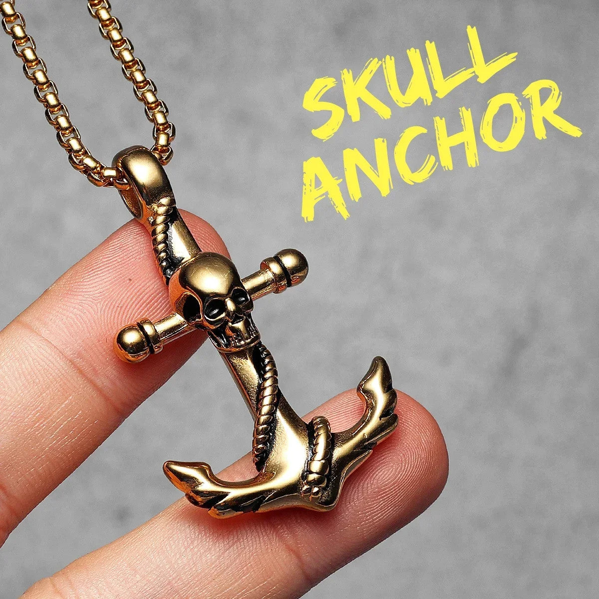 Pirate Collection | 316L No Fade Solid Stainless Steel Anchor Skull Street Wear Pendants