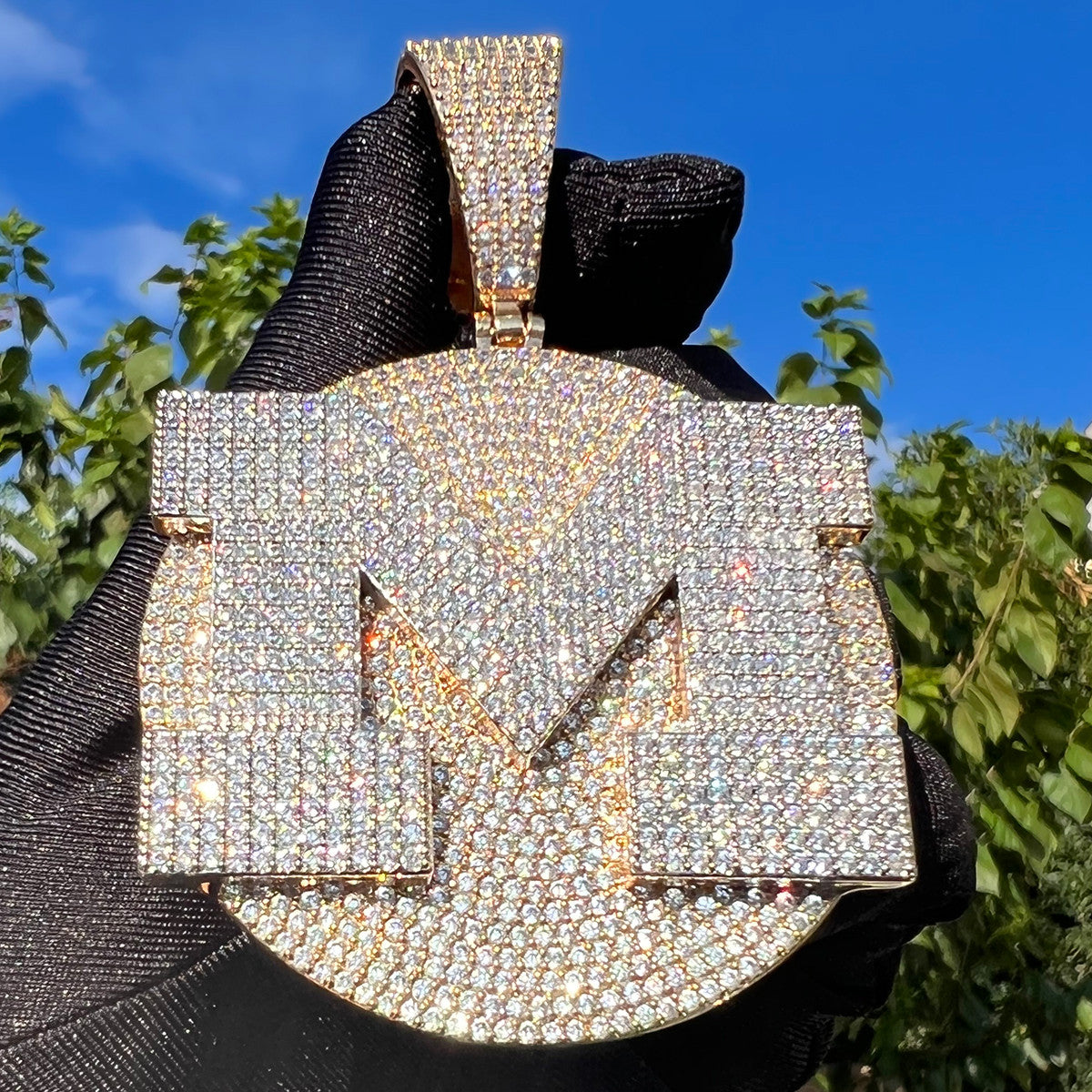 The Disc Jockey | Hip Hop VVS Diamond CZ Stone Nameplate Custom Pendant