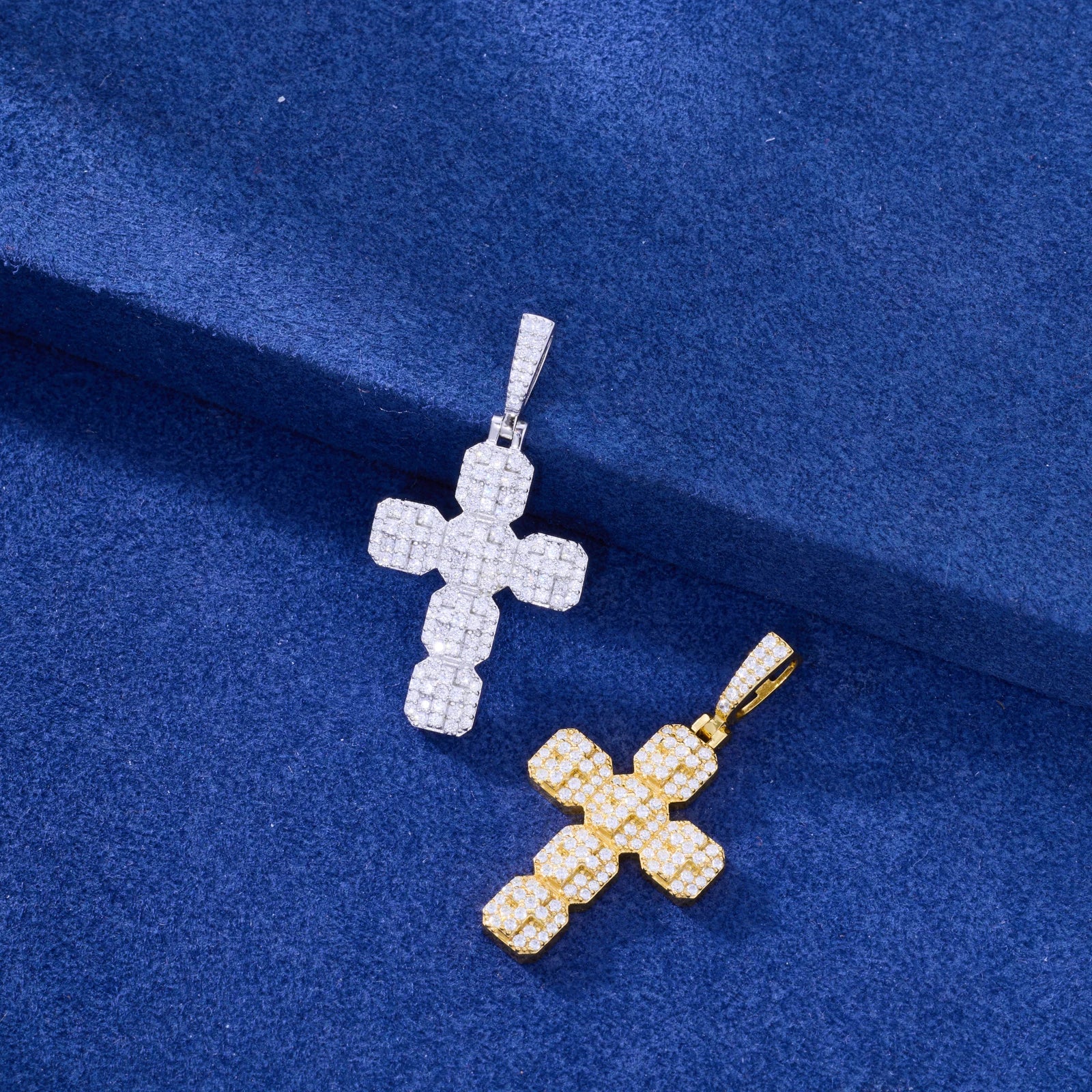 The Octagon | Iced Blinged Out VVS1 Moissanite Diamond Hip Hop Cross Pendant