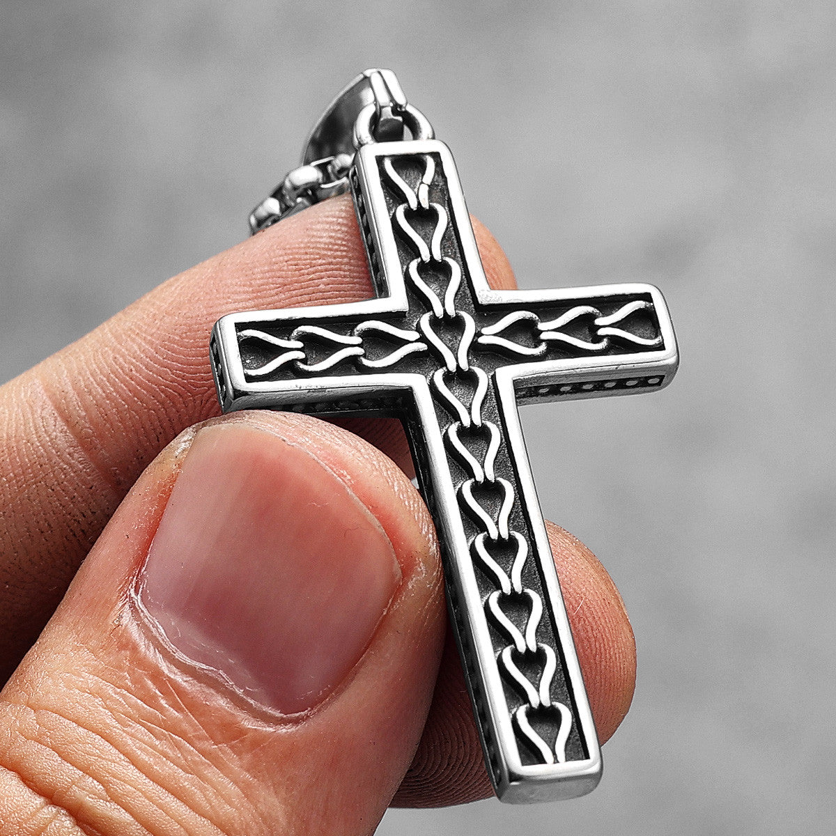 Link Cross | 316L No Fade Muticolor Stainless Steel Hip Hop Street Wear Cross Pendant
