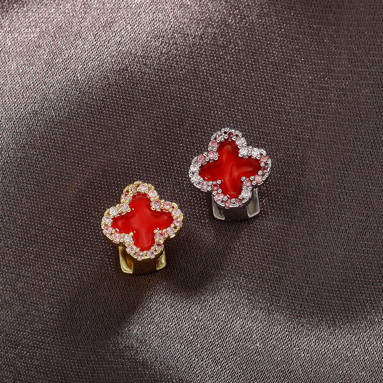 Red Star | VVS Diamond CZ Slick Single Tooth Teeth Hip Hop Mouth Grillz