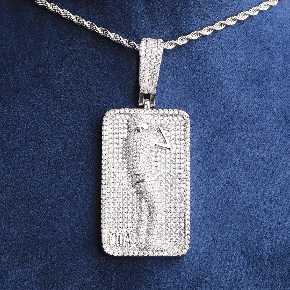 ODA | VVS Diamond 5AA+ CZ Prong Set Hip Hop Pendant Chain Necklace