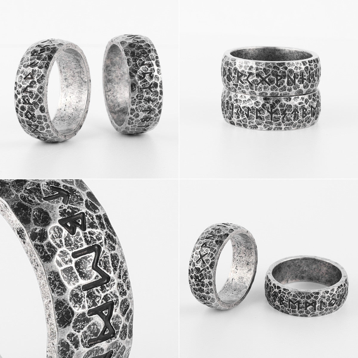 Viking Rune | 316L Ancient Alphabet Viking Letters Street Stylish Men's Vintage Rings