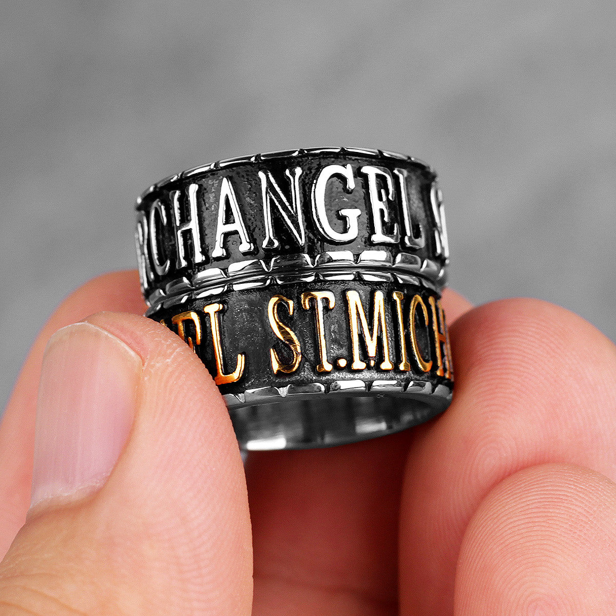 Rings Of Protection | 316L No Fade Stainless Steel St.Michael Archangel Rings