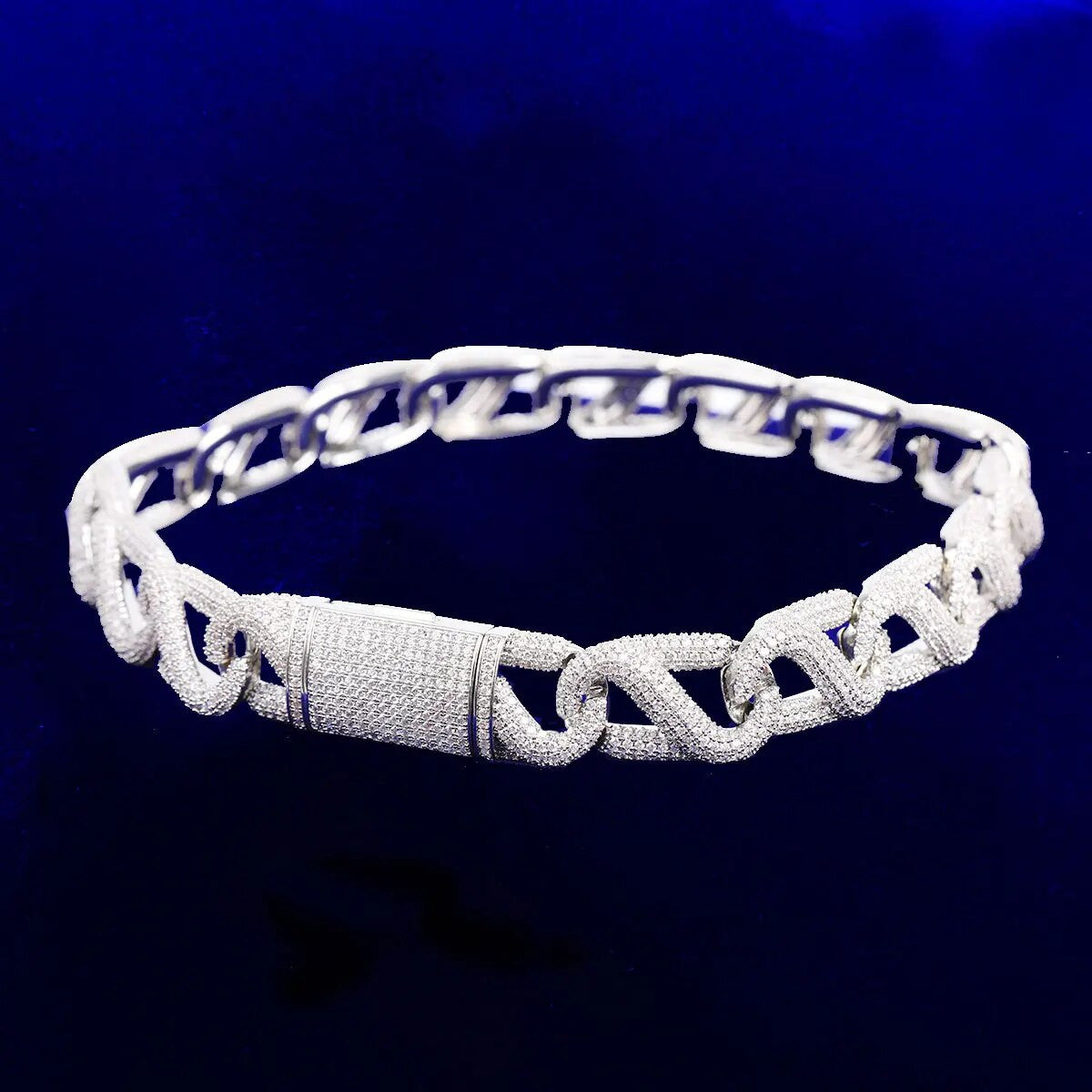 Prong Set New Infinity Style Silver Gold Rose Street Wear Hip Hop Chain Necklace