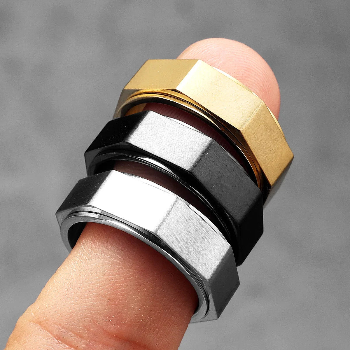 Nuts N Bolts | Solid Stainless Steel Lug Nut Screw Men Streetwear Rings