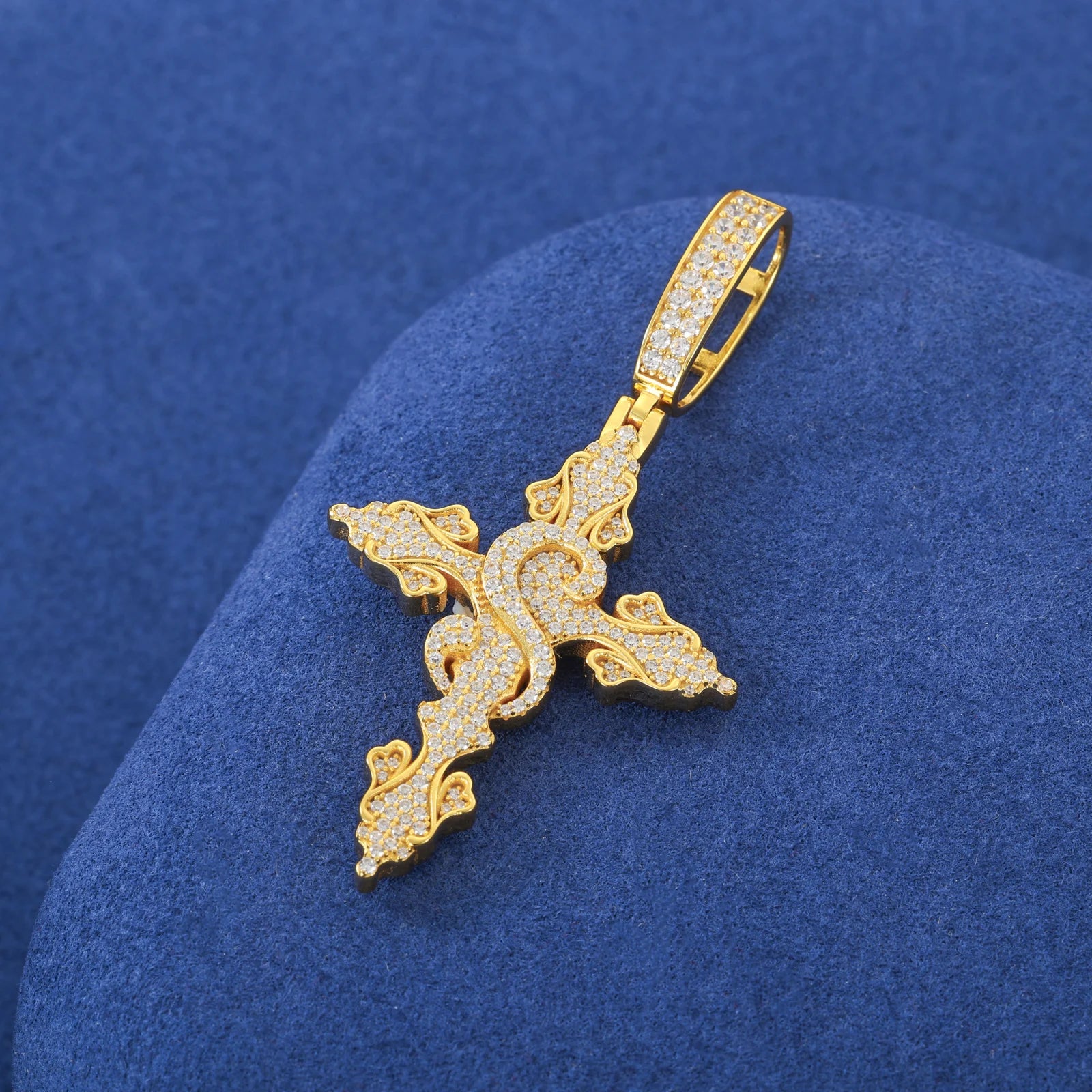 Serenity Cross | S925 Silver Moissanite Diamond Cross Of Peace Hip Hop Pendant Necklace