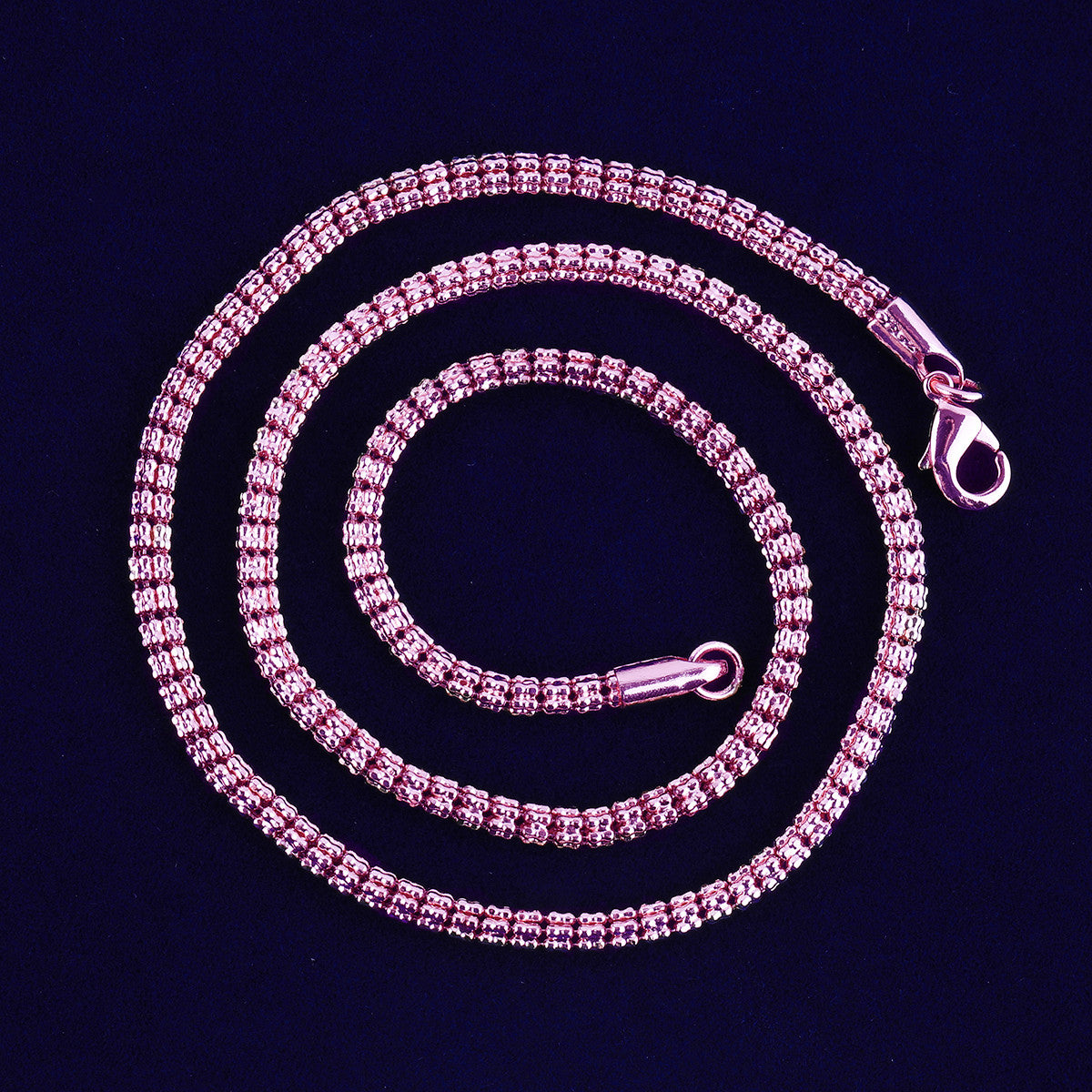 SnakeLink | 24k Gold 925 Silver Round Snake Link Hip Hop Chain Necklace