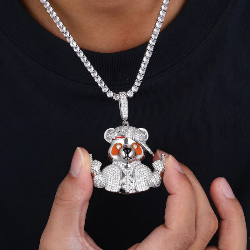 Luchini | VVS Moissanite Diamond Money Pouring From The Sky Hip Hop 925 Solid Pendant