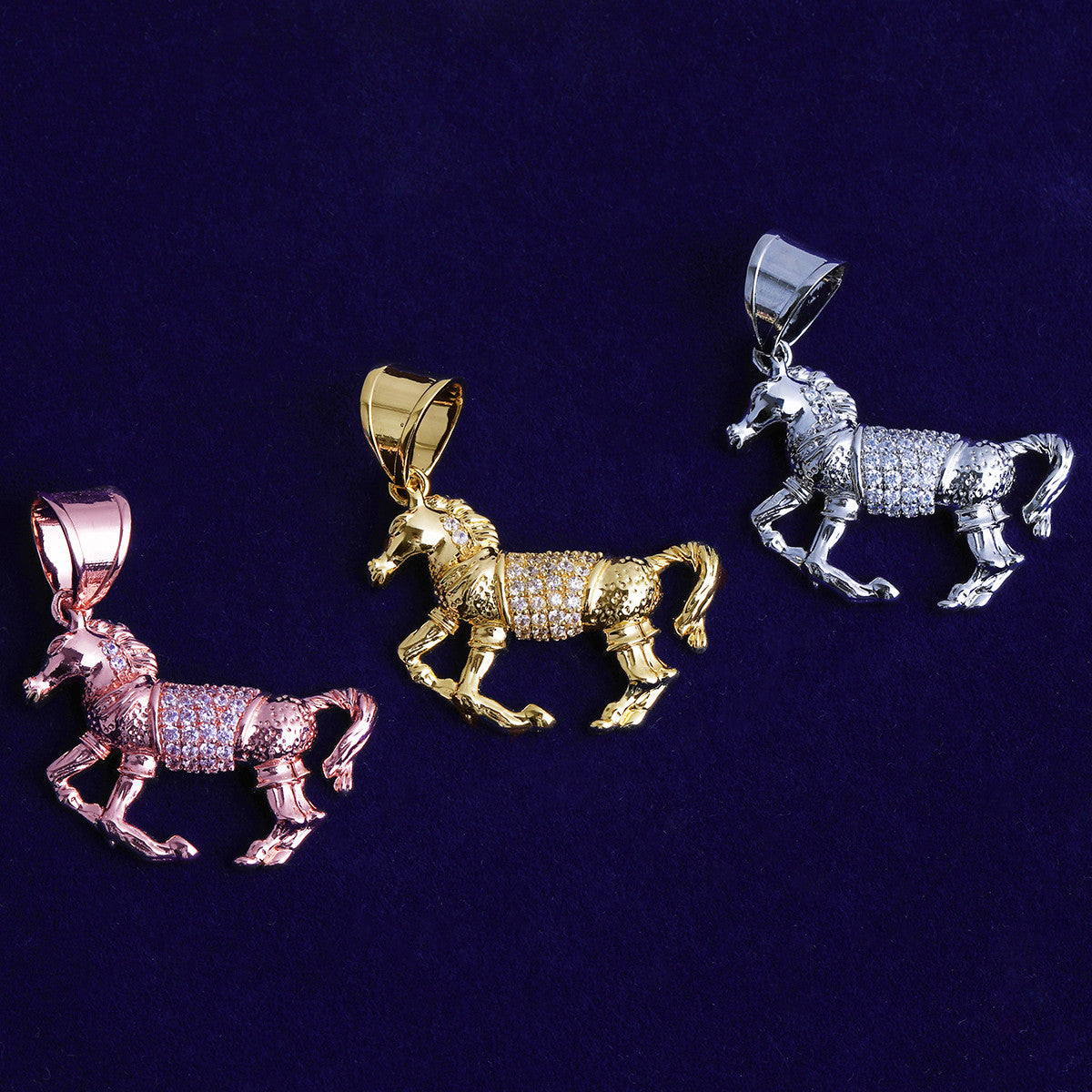 The Mechanical Stallion | VVS Diamond CZ Stone Steam Punk Hip Hop Horse Pendant