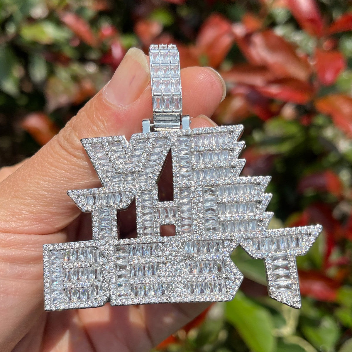 We The Best | All Baguette VVS Diamond CZ Flooded Ice Hip Hop Pendant