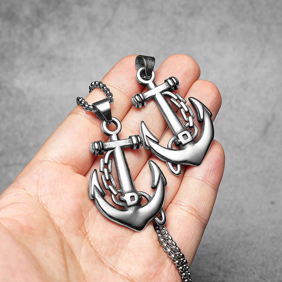 The Sailor | 316L Solid Stainless Steel Men's Anchor Cross Street Wear Pendant