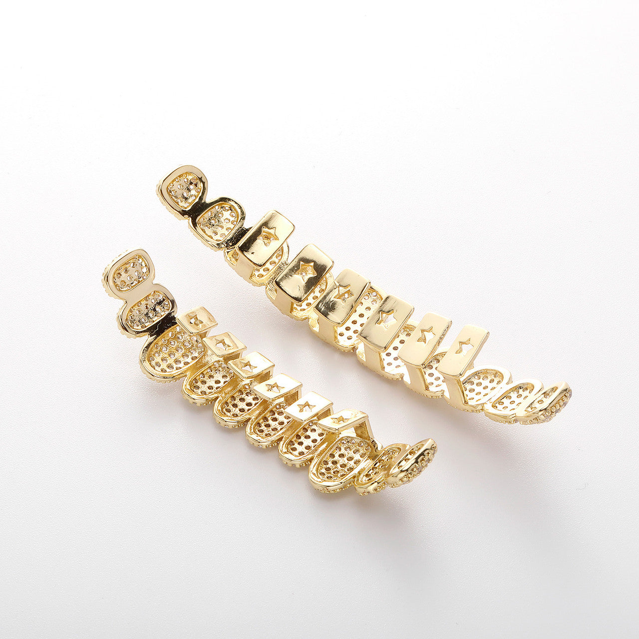 Money Talk | 10 Top Bottom Full Mouth Iced Blinged Out Grillz Set