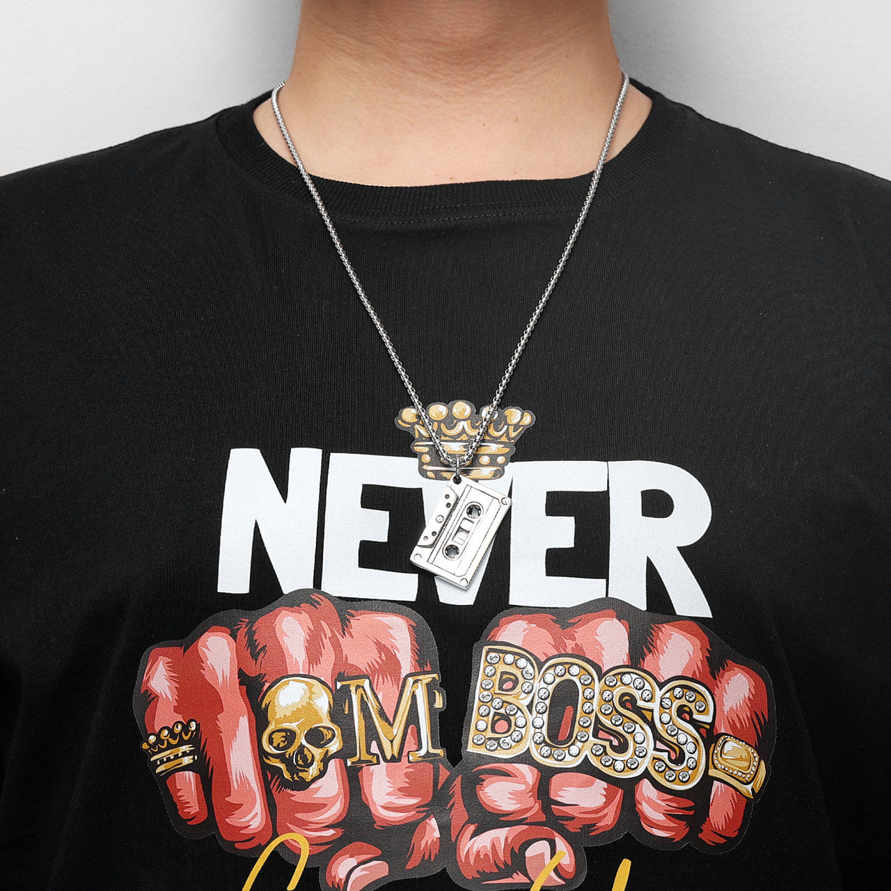 Mix Tape | 316L No Fade Stainless Steel Hip Hop Mixtape Rock Cassette Tape Pendant